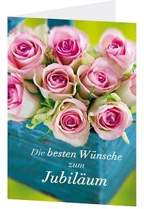 LUMA Jubiläumskarte Rosenstrauß DIN B6