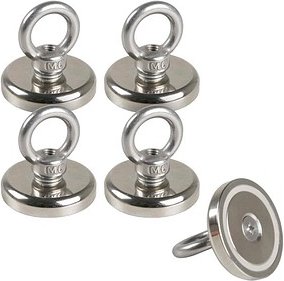 EICHNER Ösen Magnete silber, Metall Ø 4,0 x 7,8 cm, 5 St.