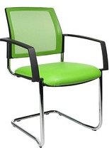 2 Topstar Besucherstühle BtoB 20 BB490A S05 grün Stoff
