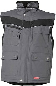 Thumbnail - PLANAM® unisex Winterweste PLALINE schiefer, schwarz Größe M