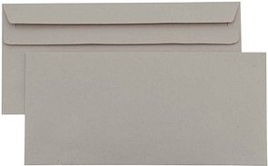 kaenguruh the world of paper Briefumschläge DIN lang ohne Fenster grau selbstklebend 1.000 St.
