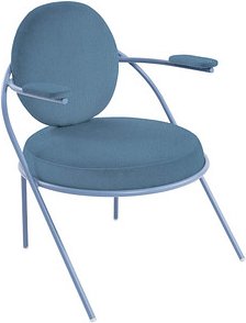 meet powered by PAPERFLOW Sessel SATURNE blau Kunstleder, 1 St.