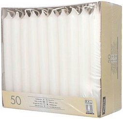 50 STARPAK Kerzen weiß