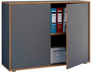 Thumbnail - VCM my office Aktenschrank Salia, 920723 anthrazit, honig-eiche 1 Fachboden 100,0 x 32,0 x 74,0 cm