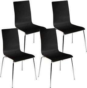 Thumbnail - Nowy Styl Schalenstühle Cafe VII schwarz Holz, 4 St.