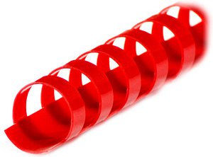 LMG Kunststoffbinderücken rot für 25 Blatt, 100 St.
