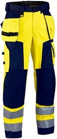 Thumbnail - BLAKLÄDER® unisex Warnschutzhose 1568 gelb, marine Größe 31