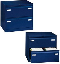 Thumbnail - BISLEY LIGHT Hängeregistraturschrank oxfordblau 2 Schubladen 80,0 x 62,2 x 71,1 cm, 1 St.