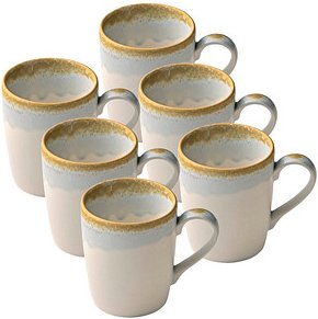 Thumbnail - 6 HEART & SOUL Kaffeebecher Perfect Match Breeze blau 0,25 l