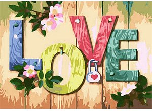 PRACHT® Creatives Diamond Painting LOVE mehrfarbig