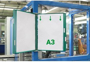 Thumbnail - tarifold Wand-Sichttafelsystem 413105 DIN A3 grün mit 10 St. Sichttafeln, 1 St.