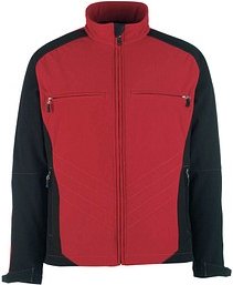 Thumbnail - MASCOT® Herren Softshelljacke DRESDEN rot, schwarz Größe 3XL