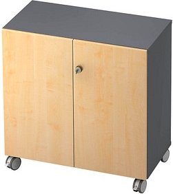 HAMMERBACHER Aktenschrank Profi, V228T2RA/G/3/SG graphit, ahorn 1 Fachboden 80,0 x 42,0 x 82,0 cm