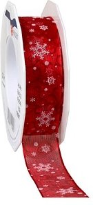 PRÄSENT Geschenkband Trient seidenmatt rot 25,0 mm x 20,0 m