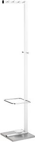 ALCO Kleiderständer 2877-10 weiß Metall 10 Haken 36,0 x 178,0 cm