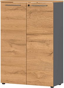 GERMANIA Aktenschrank Agenda Home, 4232-564 grafit, grandson-eiche 2 Fachböden 80,0 x 40,0 x 120,0 cm