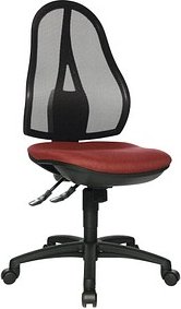 Thumbnail - Topstar Bürostuhl Open Point SY, OP200G27 Stoff rot, Gestell schwarz