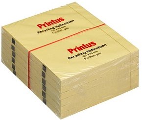 Printus Recycling Haftnotizen gelb, 12 Blöcke