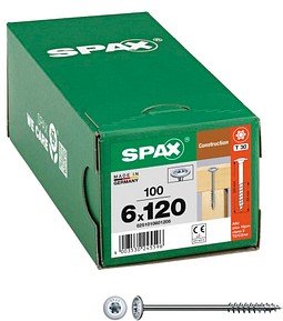 Thumbnail - SPAX® Holzbauschrauben T30 Tellerkopf WIROX 0251010601205 6 mm x 120 mm, 100 St.