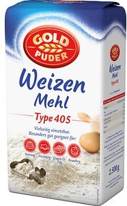 GOLDPUDER Weizenmehl Type 405 2,5 kg
