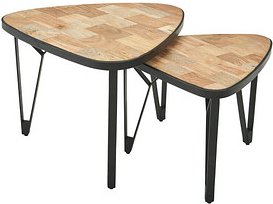 WOHNLING Couchtische-Set Massivholz akazie