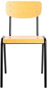 LÜLLMANN Stapelstuhl 225315 buche, schwarz Holz, 1 St.