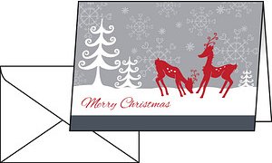 25 SIGEL Weihnachtskarten Red Deer DIN A6