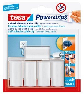 Thumbnail - tesa Kabelclips Powerstrips Kabel-Clip weiß, 5 St.