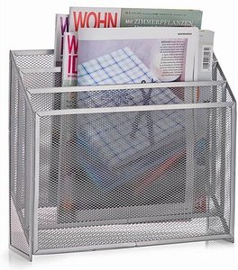 Zeller Zeitungsständer Mesh 18175 silber Metall, DIN A4