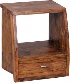 WOHNLING Nachttisch Massivholz sheesham 45,0 x 40,0 x 53,0 cm