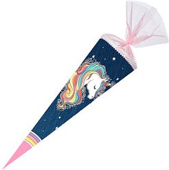 Nestler Tradition in Emotion Schultüte Einhorn 70,0 cm blau/rosa
