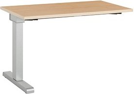mauser Anbautisch varitos.c ahorn, alu rechteckig links 100,0 x 60,0 x 65,0 - 125,0 cm