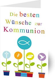 LUMA Kommunionkarte Fisch LU824 DIN B6, 1 St.