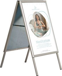 update displays Kundenstopper silber DIN A0 2 Fächer 88,4 x 91,0 x 123,2 cm, 1 St.