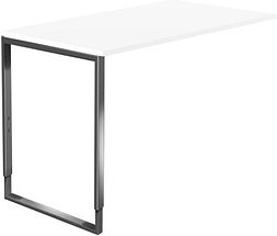 Kerkmann Anbautisch höhenverstellbar Yukon weiß, silber rechteckig 100,0 x 60,0 x 68,0 - 82,0 cm