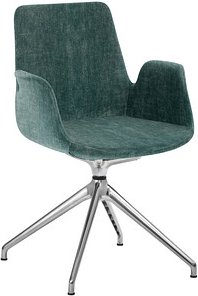 Mayer Besuchersessel myHELIOS petrol Aluminium poliert Stoff 58,0 x 55,0 x 88,0 cm, 1 St.