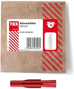 TOX TRI 5/31 010600021 Universaldübel Ø 5 mm x 31 mm, 10 St.
