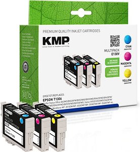 Thumbnail - KMP E130V cyan, magenta, gelb Druckerpatronen kompatibel zu EPSON T1306XL, 3er-Set
