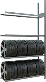 Thumbnail - SCHULTE Anbau-Schwerlast-Weitspannregal 20998 silber 150,0 x 40,0 x 275,0 cm