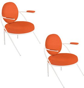 Thumbnail - meet powered by PAPERFLOW Sessel SATURNE rost weiß Kunstleder 70,0 x 73,0 x 88,0 cm, 2 St.