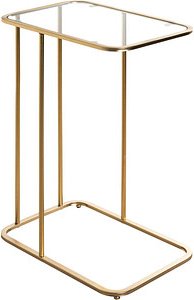 Thumbnail - HAKU Möbel Beistelltisch rechteckig Sicherheitsglas gold 45,0 x 30,0 x 65,0 cm, 1 St.