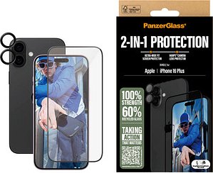 PanzerGlass™ 2-in-1 Schutz-Set für Apple iPhone 16 Plus