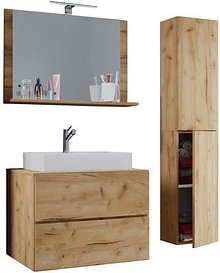 VCM my bath Badmöbel-Set Lendas L 915209 honig-eiche 114,0 x 52,0 x 150,0 cm