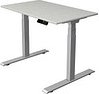 Kerkmann Move 1 stable elektrisch höhenverstellbarer Schreibtisch lichtgrau rechteckig, T-Fuß-Gestell silber 100,0 x 60,...