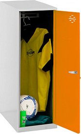 Simonrack Spind SIMONLOCKER DISM SINGLE grau, orange 8425437065132, 1 Schließfach 30,0 x 50,0 x 91,5 cm