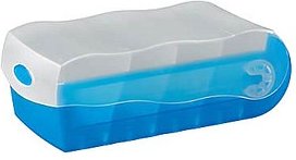 HAN Croco Karteikasten DIN A8 für 500 Karteikarten blau mit Deckel