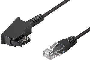 goobay TAE-F/RJ-45 DSL-Kabel 15,0 m schwarz, 1 St.
