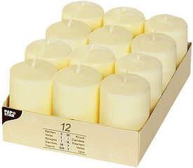 12 PAPSTAR Kerzen elfenbein