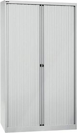 BISLEY Rollladenschrank lichtgrau 4 Fachböden 120,0 x 43,0 x 198,0 cm
