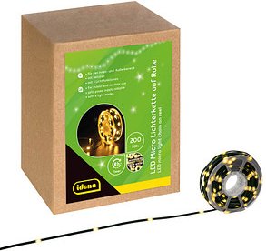 Idena 200er Micro LED Lichterkette grün 22,9 m